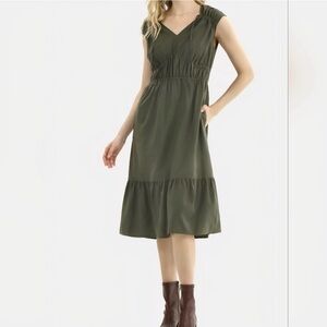 Time and Tru Olive Green Maxi Dress